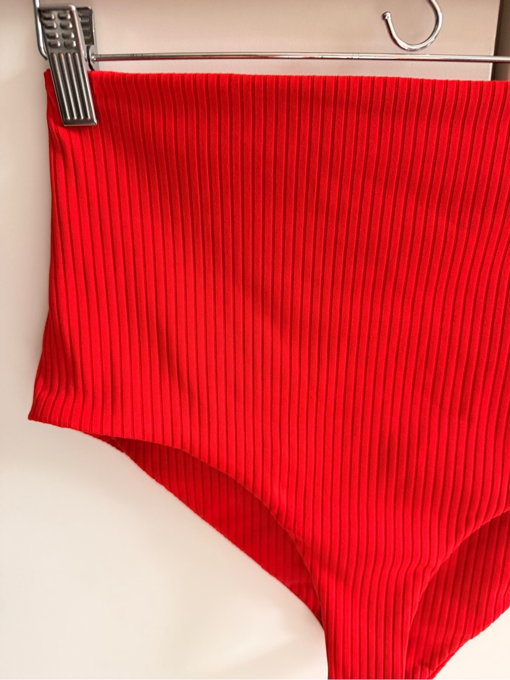 Mara Hoffman Scarlet Ribbed Tie-Front Bandeau Bikini Set - Picture 4 of 13